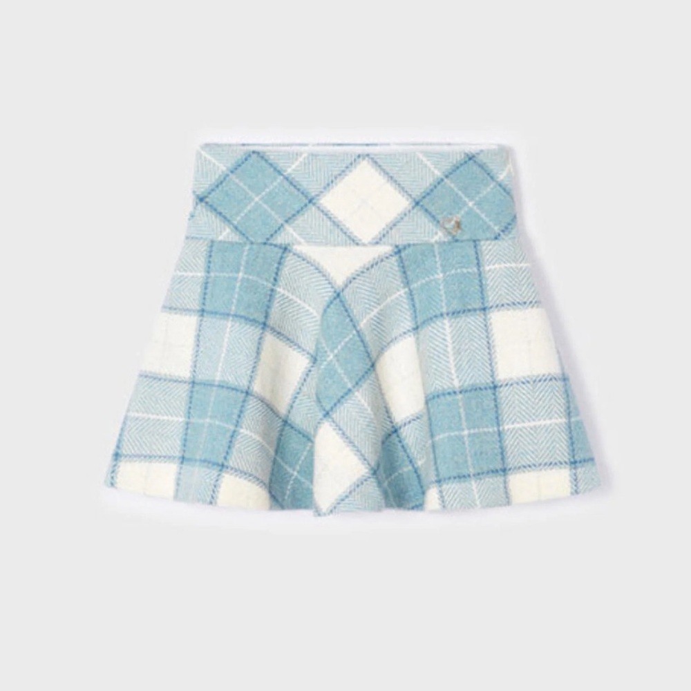 Mayoral Girl’s Blue Plaid Woven Skirt